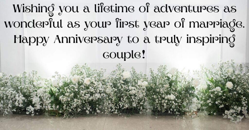 First Wedding Anniversary Wishes for couples