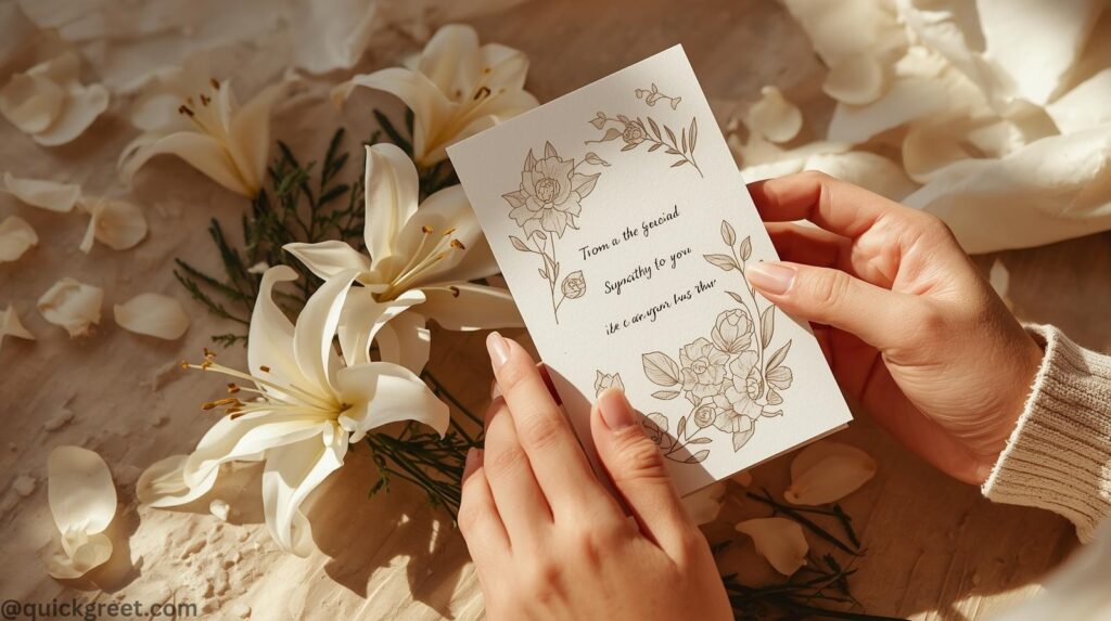 Heartfelt Condolence Messages for the Loss of Sister – Sympathy Card with Flowers