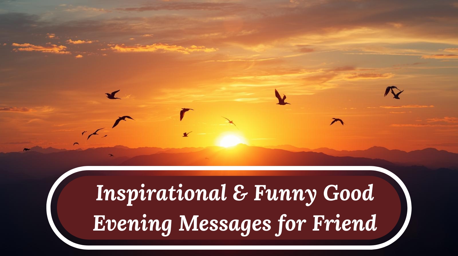 Inspirational & Funny Good Evening Messages for Friend